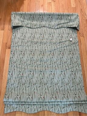 Ethan Allen Sage Green Patterned Drapery Panel